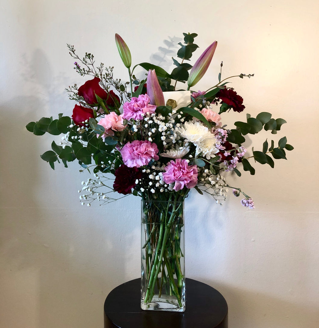 Roses and Carnation Bqt